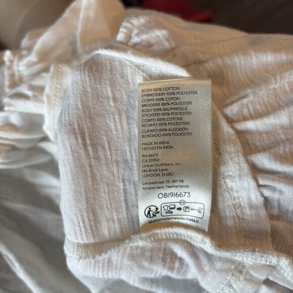 Free People Floral Embroidered Oversized Tunic Top Women’s Medium Boho Peasant - Picture 12 of 16